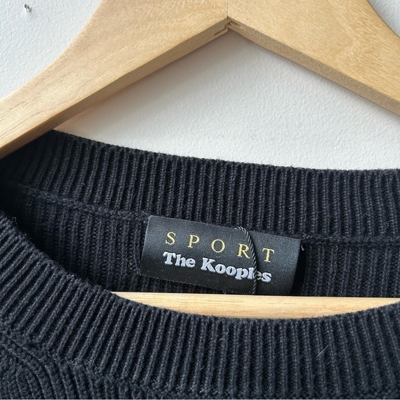 The Kooples Cotton Jumper With Piercings Black Size L - Picture 8 of 10